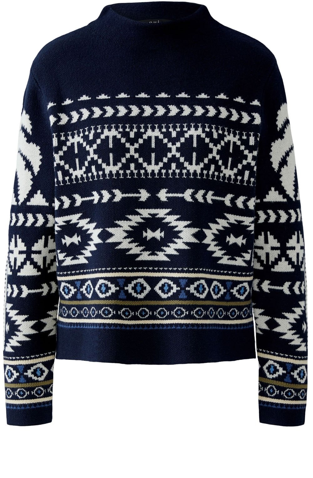 Dark Blue Western Pattern Jumper