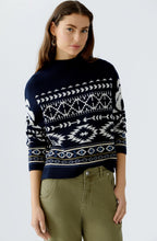 Dark Blue Western Pattern Jumper