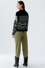 Dark Blue Western Pattern Jumper