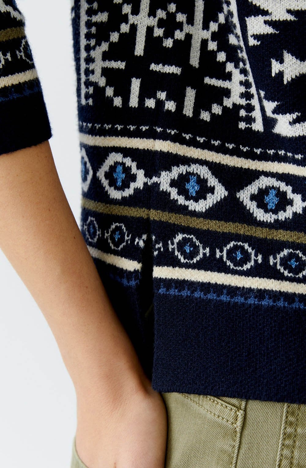 Dark Blue Western Pattern Jumper