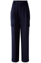 Dark Blue Wide Leg Cargo Trousers