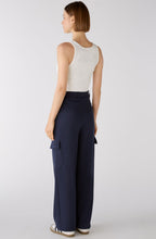 Dark Blue Wide Leg Cargo Trousers