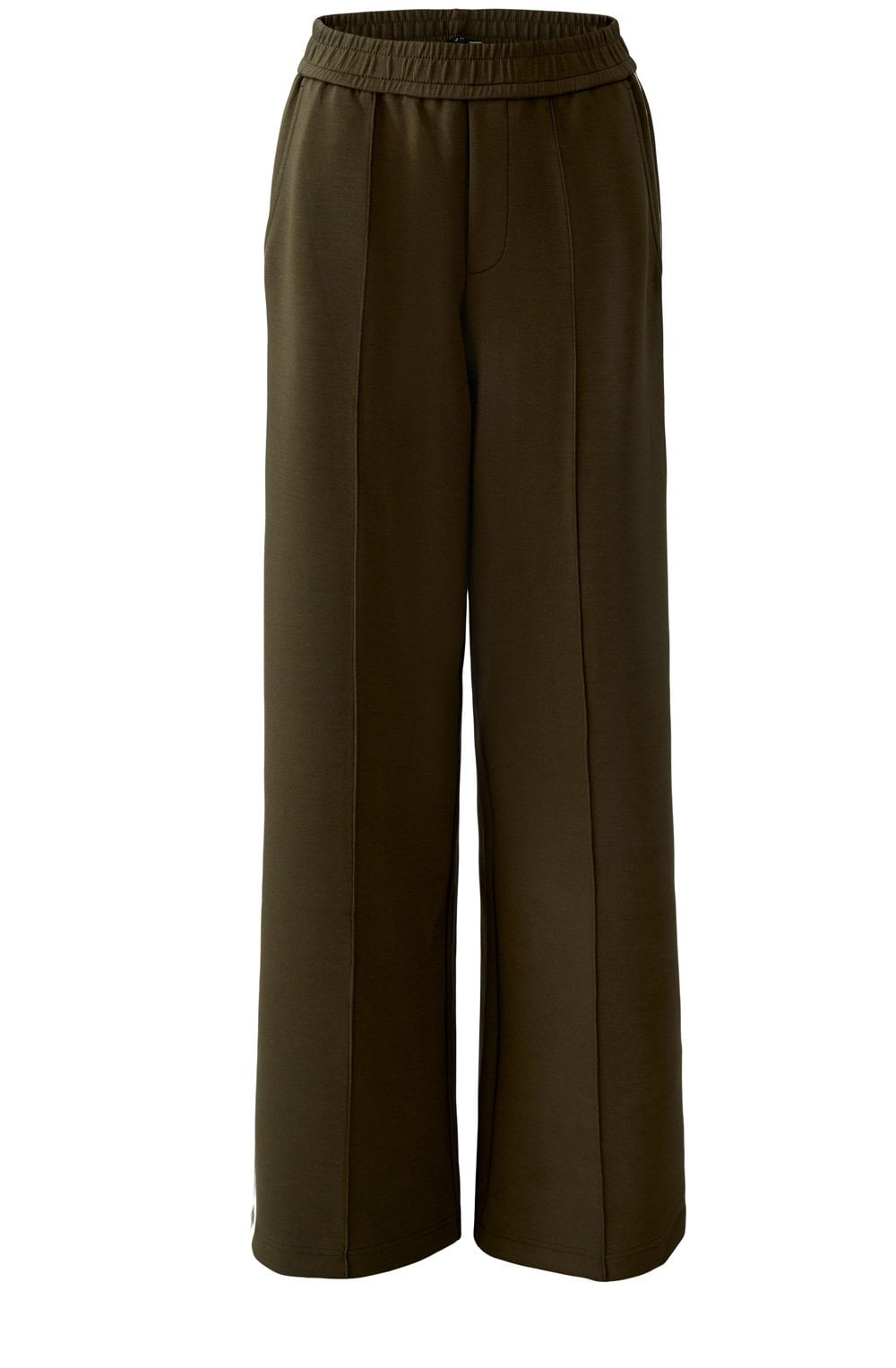 Dark Brown Cream Contrasting Stripe Sporty Trousers