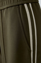 Dark Brown Cream Contrasting Stripe Sporty Trousers