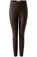 Dark Brown Faux Leather Leggings