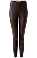 Dark Brown Faux Leather Leggings