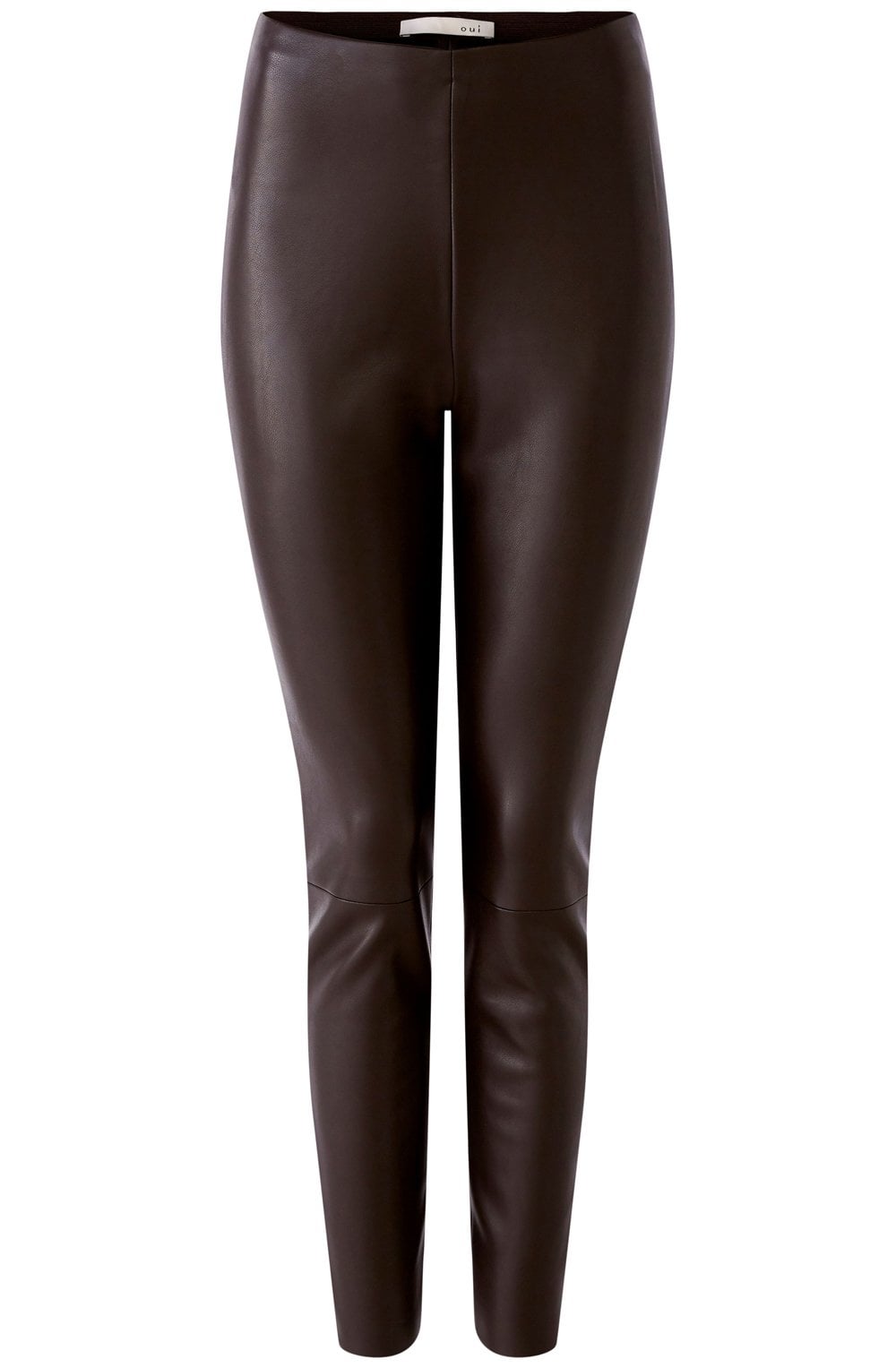 Dark Brown Faux Leather Leggings