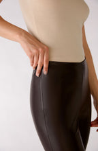 Dark Brown Faux Leather Leggings