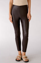 Dark Brown Faux Leather Leggings