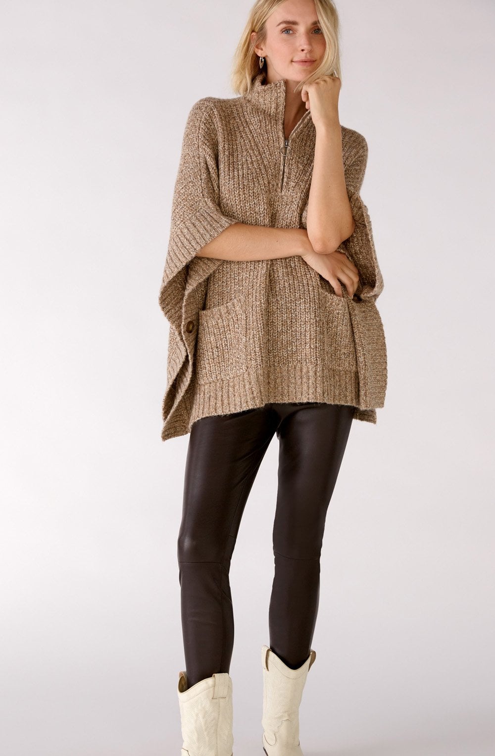 Dark Brown Faux Leather Leggings