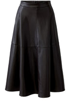 Dark Brown Faux Leather Skirt