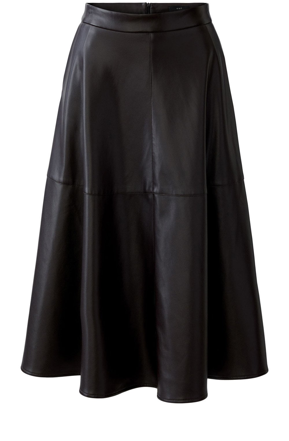 Dark Brown Faux Leather Skirt
