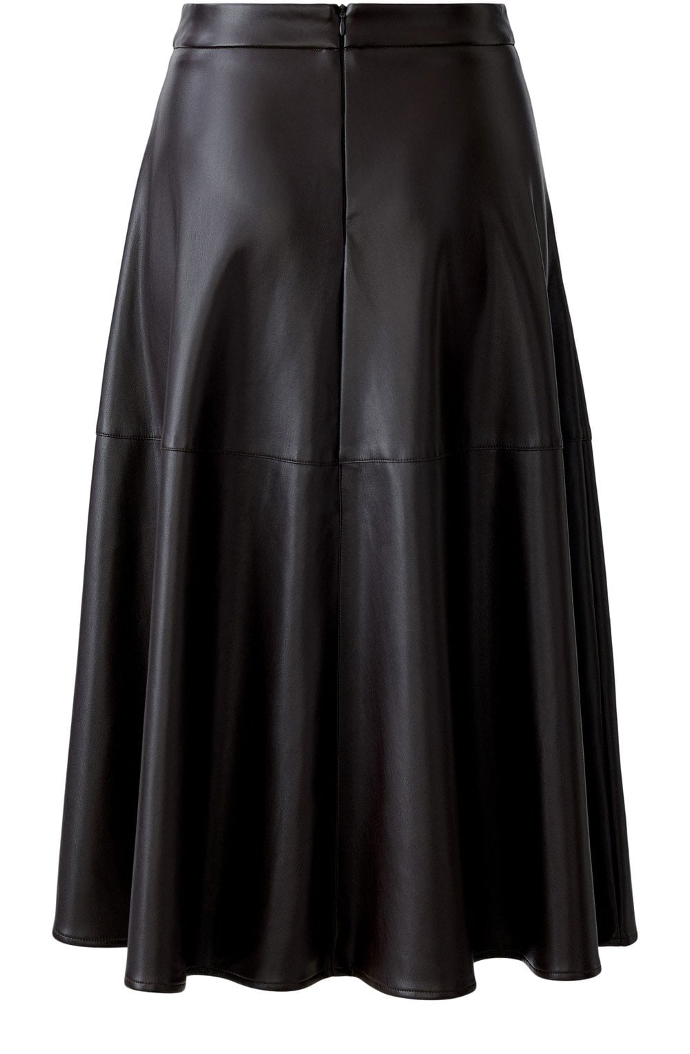 Dark Brown Faux Leather Skirt