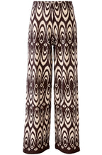Dark Brown Jersey Wide Leg Trousers