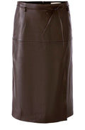 Dark Brown Leather Skirt
