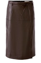 Dark Brown Leather Skirt