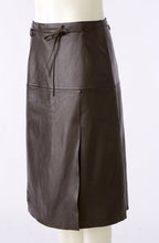 Dark Brown Leather Skirt