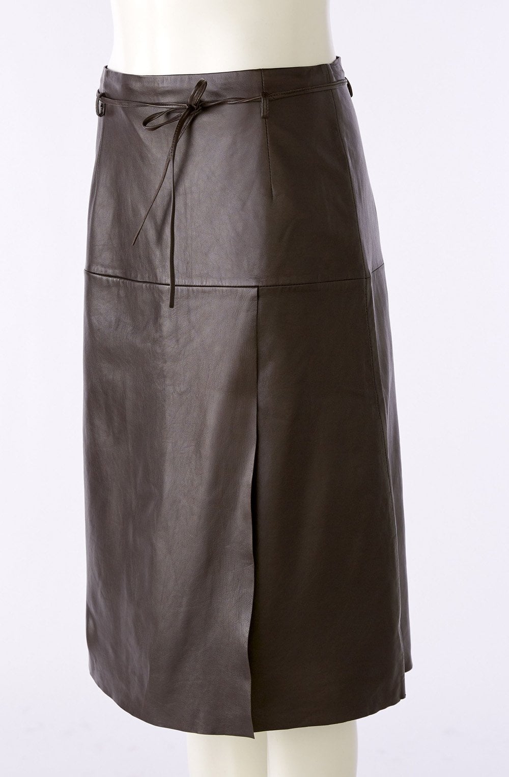 Dark Brown Leather Skirt