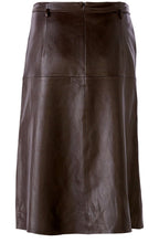 Dark Brown Leather Skirt
