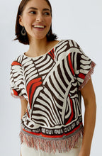 Dark Brown & Orange Tassel Jumper