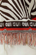 Dark Brown & Orange Tassel Jumper