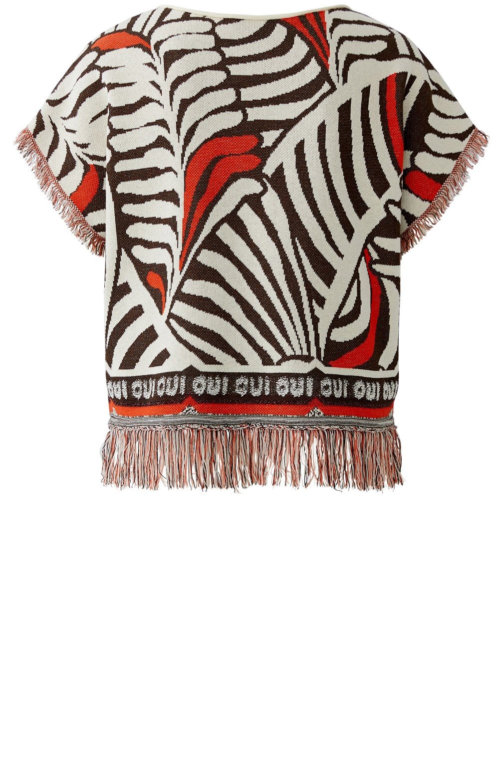 Dark Brown & Orange Tassel Jumper