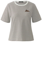 Dark Brown Striped Ciao Amour T Shirt