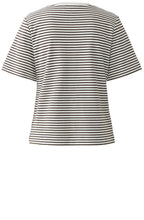 Dark Brown Striped Ciao Amour T Shirt
