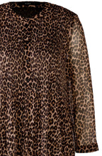 Dark Camel Animal Print Pleated Midi Dress