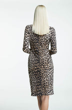 Dark Camel Black Animal Print Dress