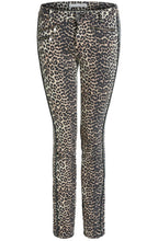Dark Camel Black Animal Print Trousers