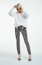 Dark Camel Black Animal Print Trousers
