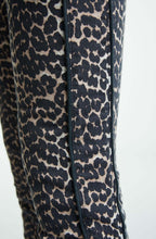 Dark Camel Black Animal Print Trousers
