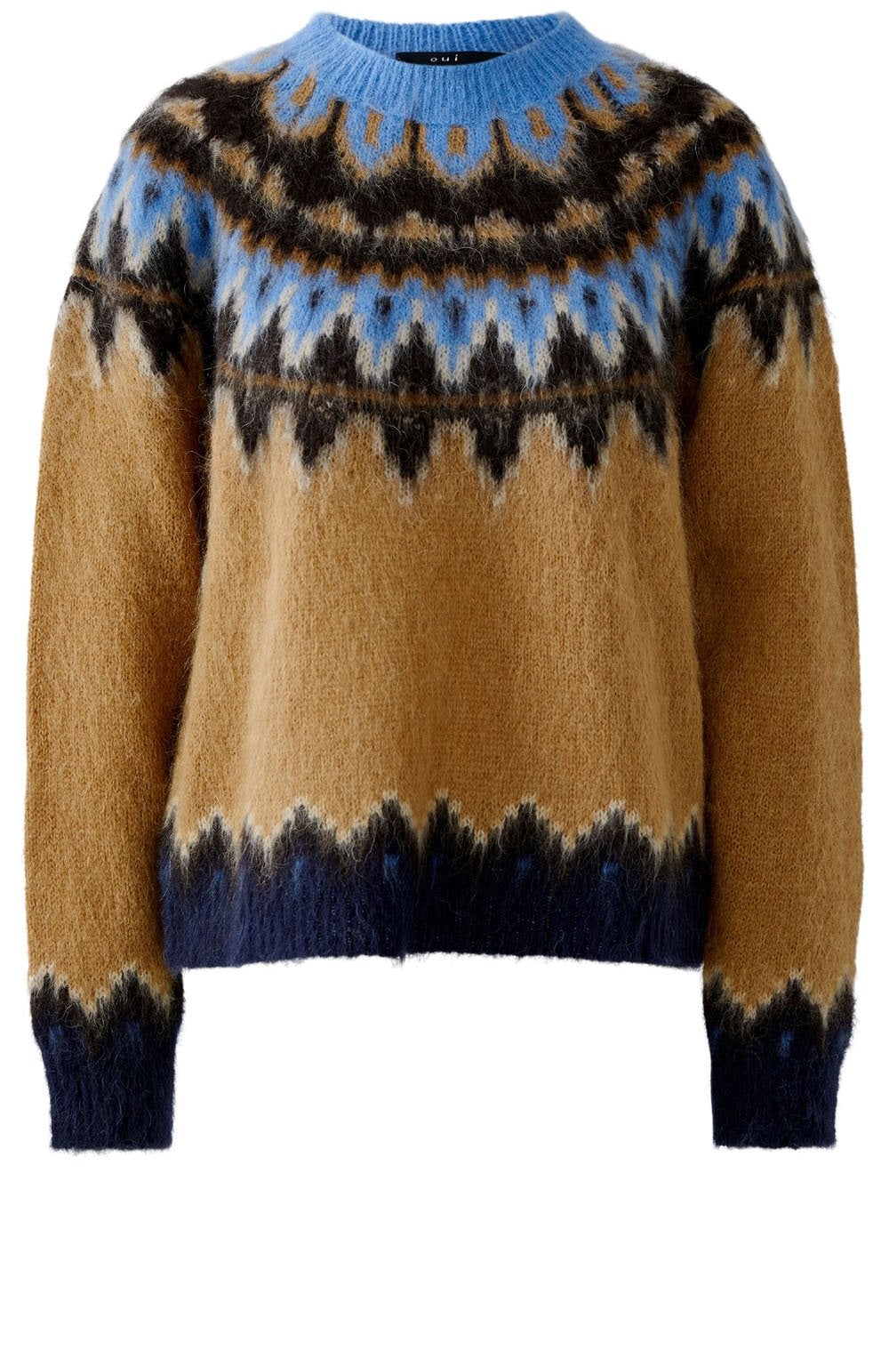 Dark Camel Blue Norwegian Style Pullover