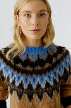 Dark Camel Blue Norwegian Style Pullover