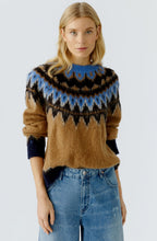 Dark Camel Blue Norwegian Style Pullover