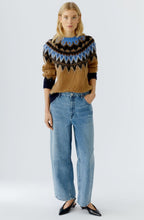 Dark Camel Blue Norwegian Style Pullover