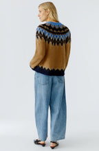 Dark Camel Blue Norwegian Style Pullover