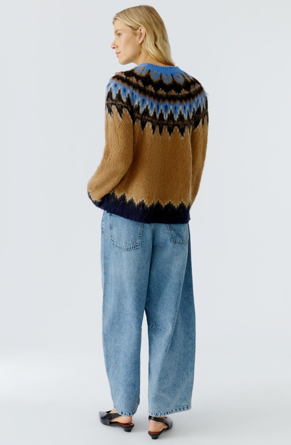 Dark Camel Blue Norwegian Style Pullover