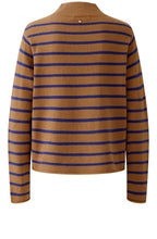 Dark Camel Blue Striped Jumper