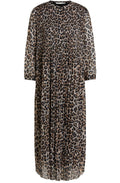 Dark Camel Leopard Print Dress