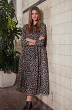 Dark Camel Leopard Print Dress
