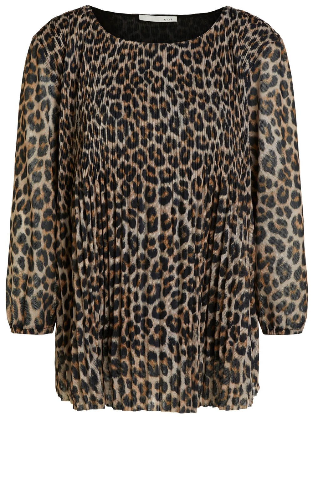Dark Camel Pleated Blouse