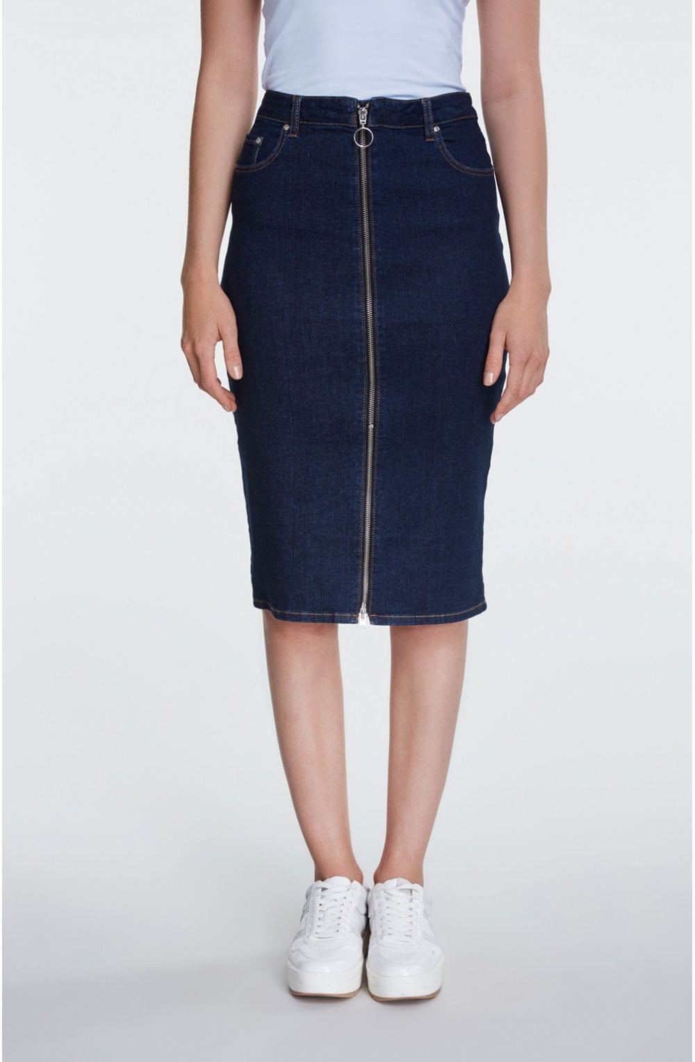 Dark Denim Pencil Skirt