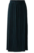 Dark Green Pleated Maxi Skirt