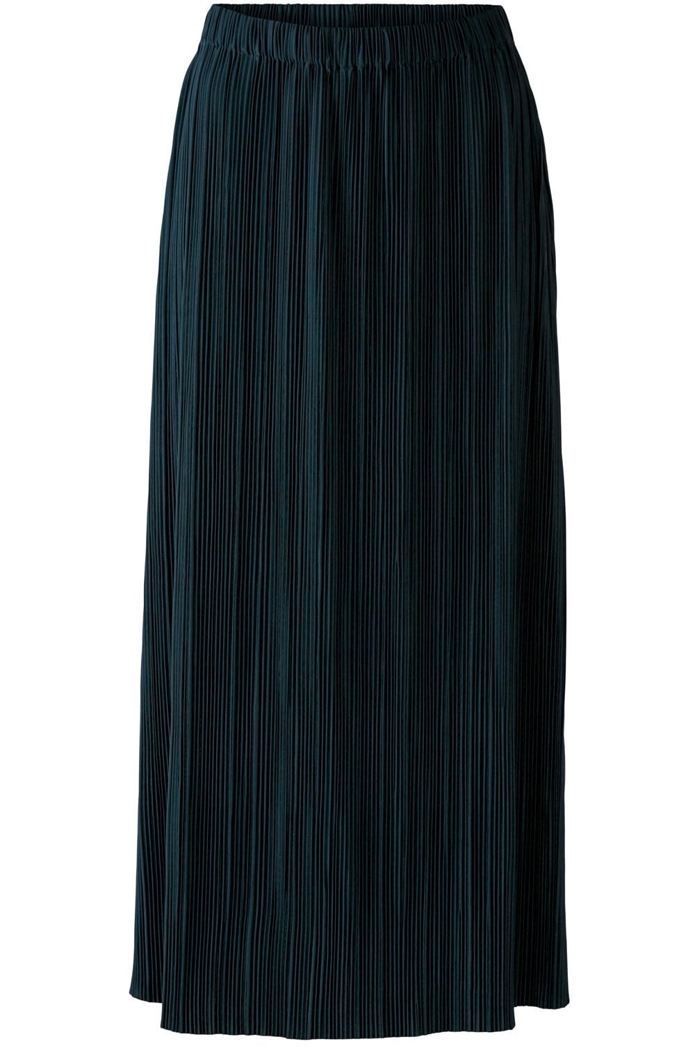 Dark Green Pleated Maxi Skirt
