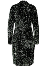 Dark Green Velvet and Sequin Dress