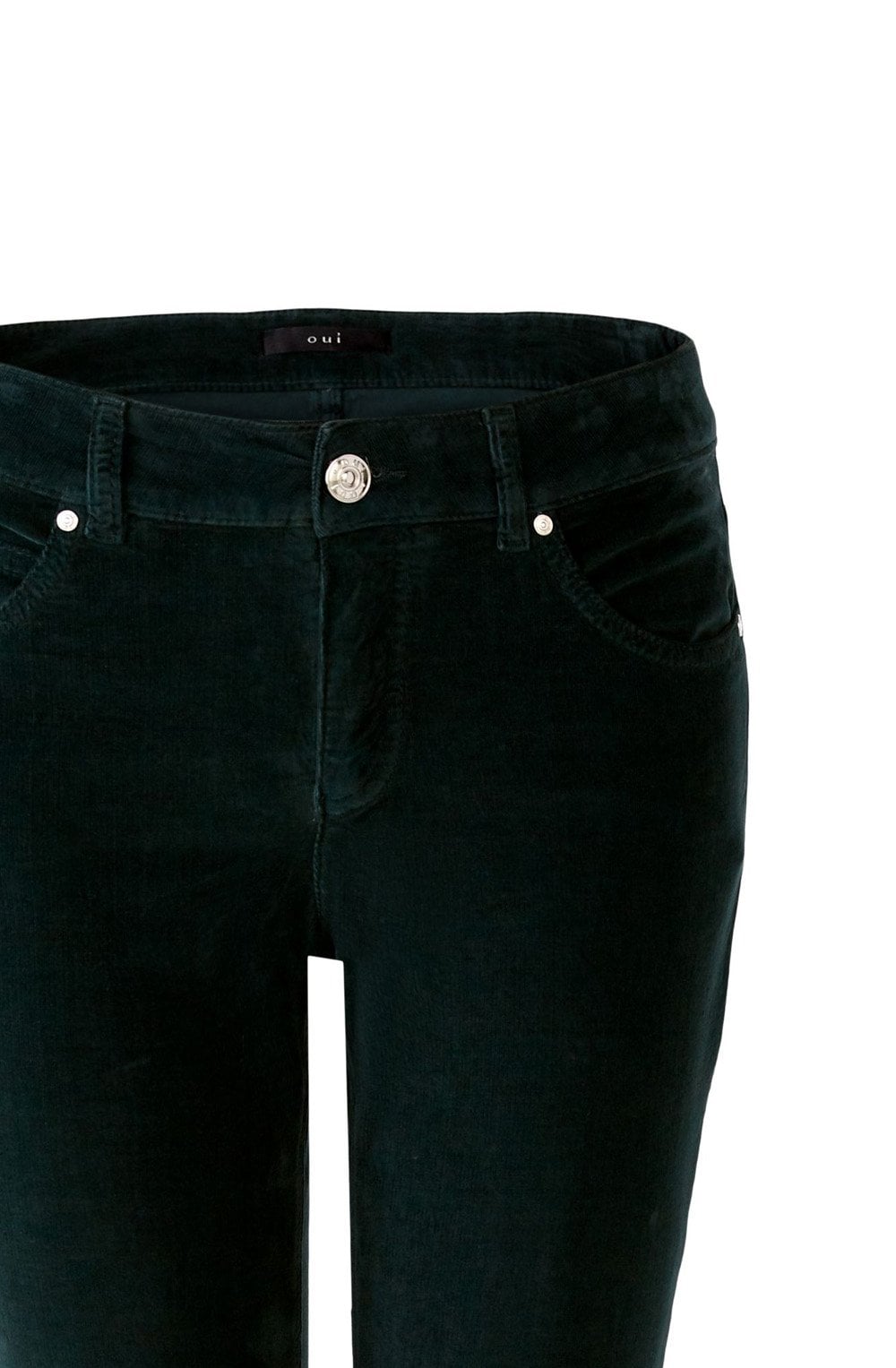 Dark Green Velvet Corduroy Baxtor Jeggings