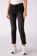 Dark Grey Cropped Mid Waist Jeans