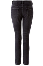 Dark Grey Cropped Mid Waist Jeans